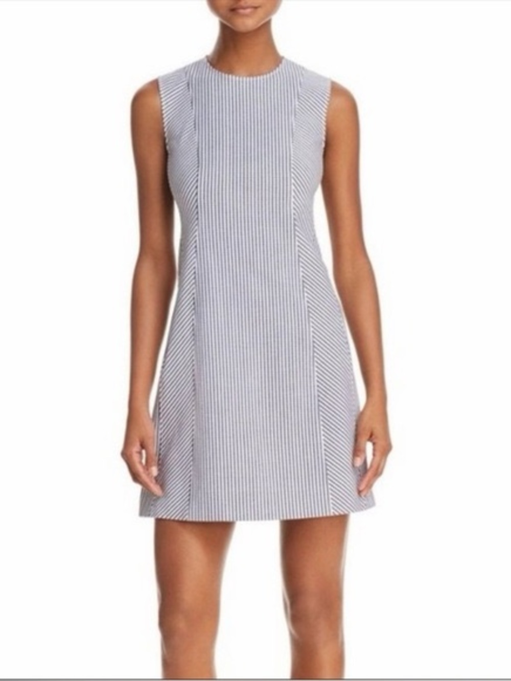 Theory Helaina DF Portland Plaid Wool Blend Sleeveless Dress Size 12